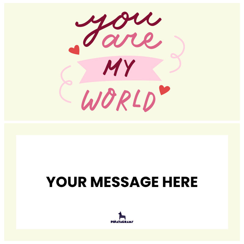 You Are My World Piñatagram