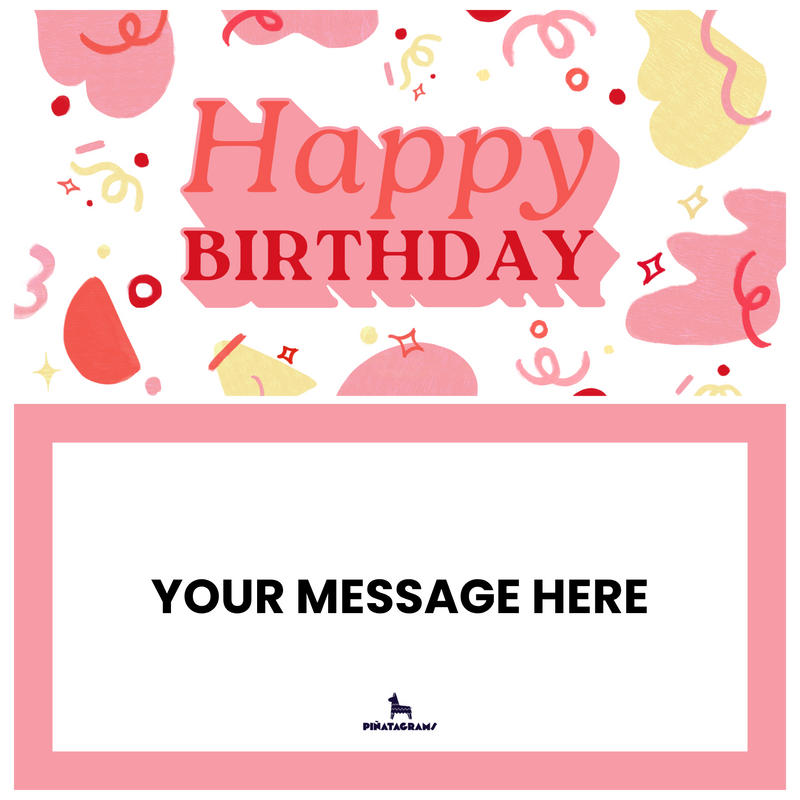 Red Confetti Birthday