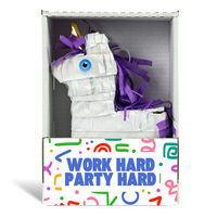 Work Hard Party Hard Unicorn Piñatagram