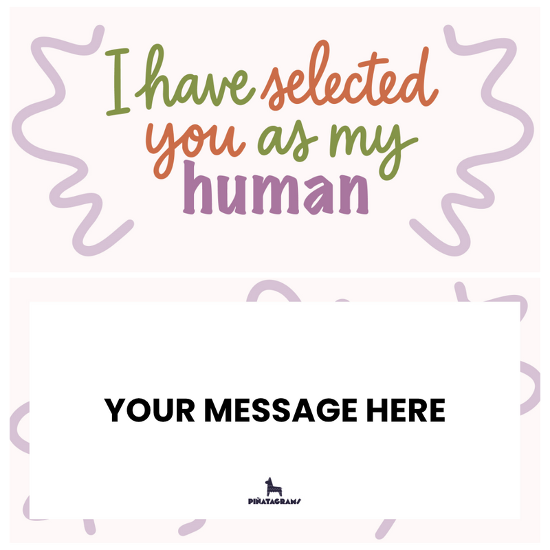 I have selected you as my human