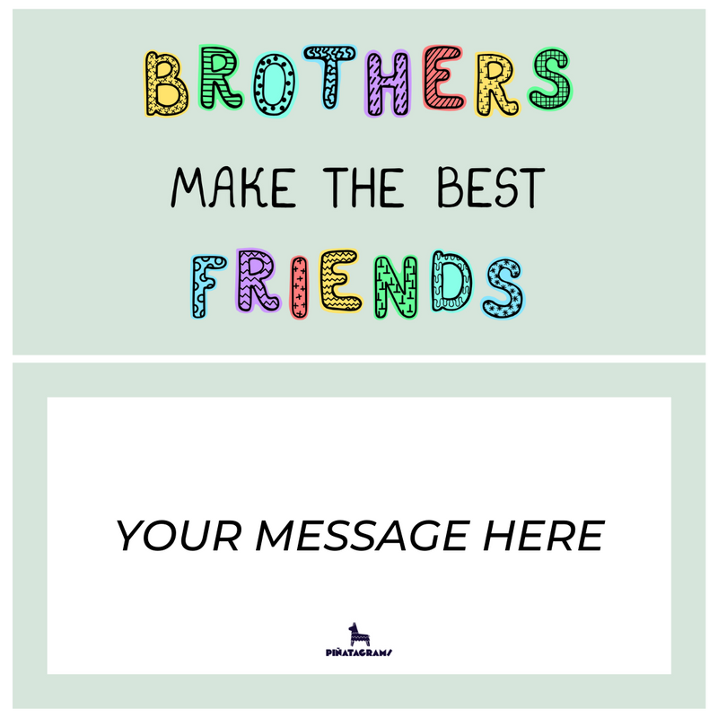 Brothers Make the Best Friends Piñatagram
