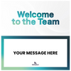 Blue Welcome to The Team
