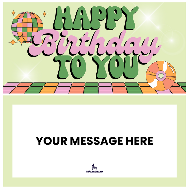Disco Birthday Piñatagram