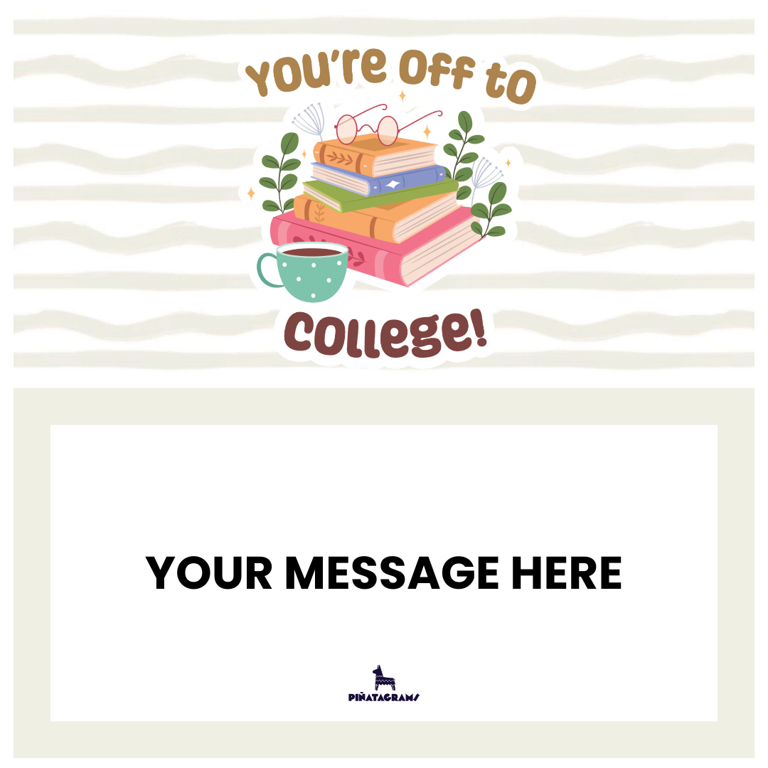 Off to College Piñata Gift by Mail - Piñatagrams