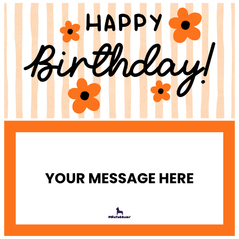 Orange Flower Birthday