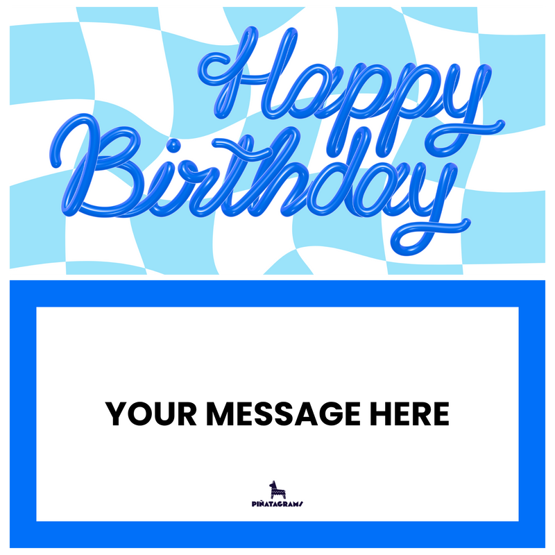 Blue Retro Birthday