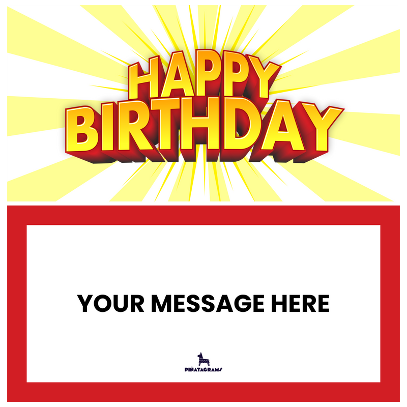 Red Starburst Birthday