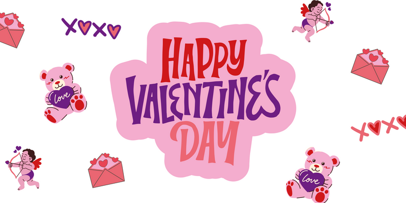 Purple Happy Valentine's Day  Piñatagram