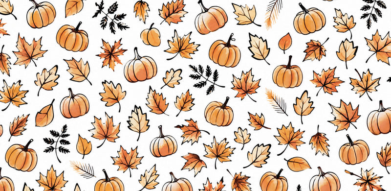 Pumpkins & Leaves